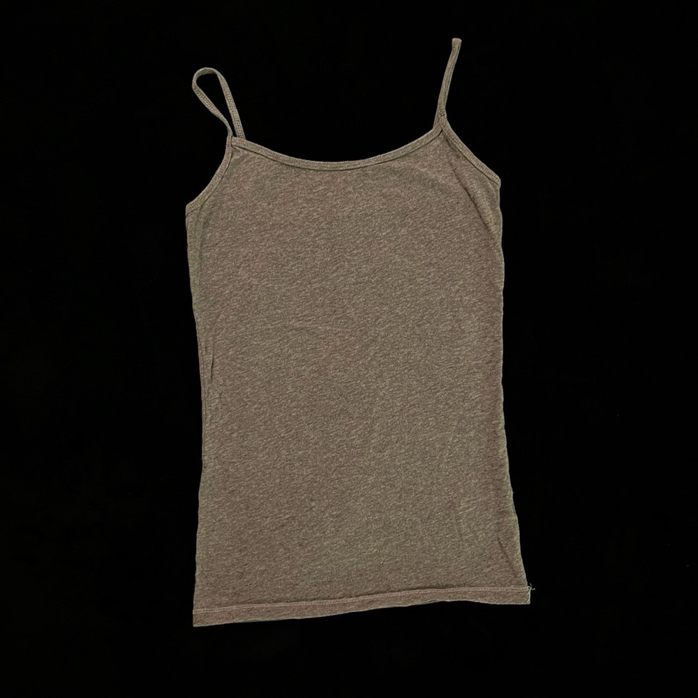 Basic Gray Spaghetti Strap Tank Top